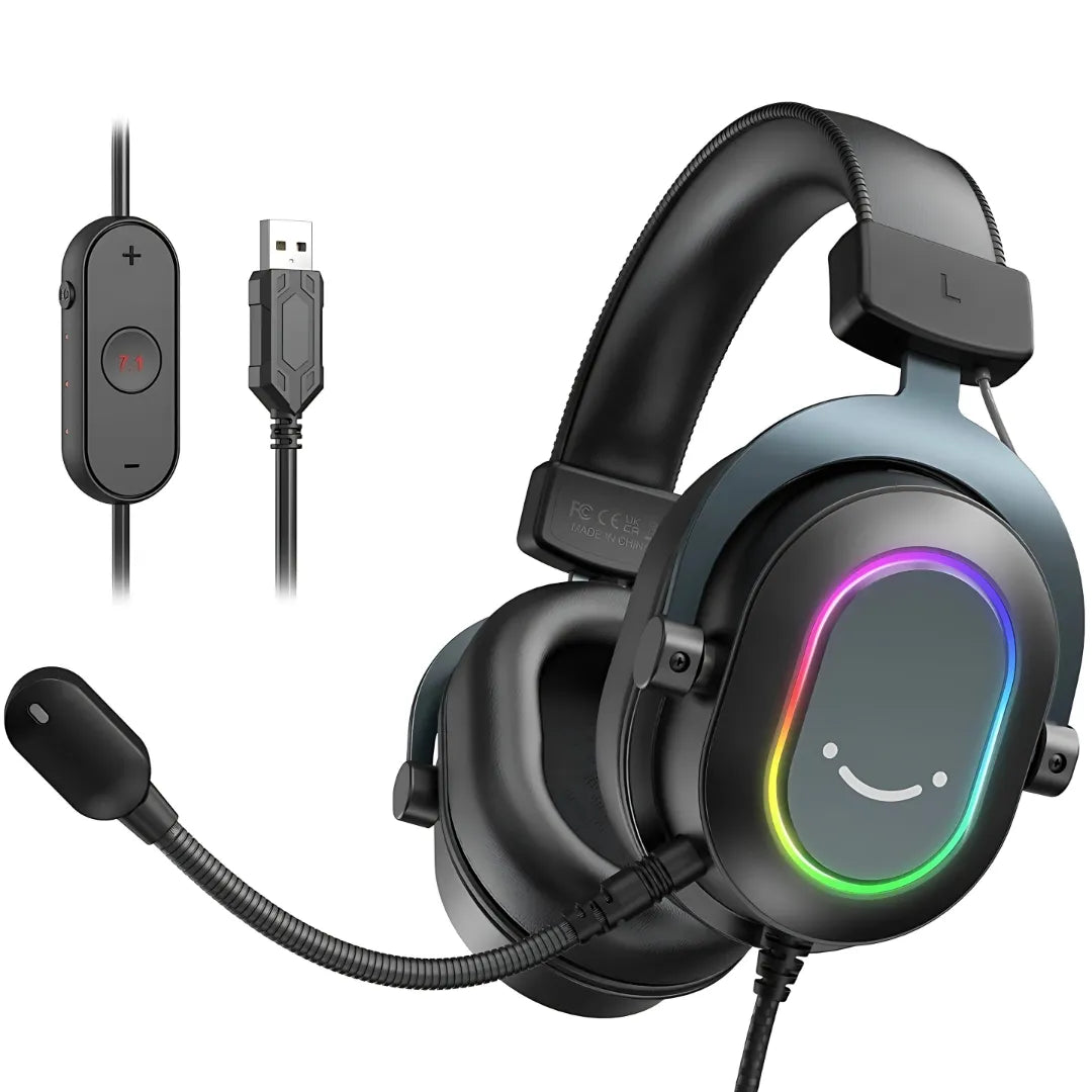 FIFINE H6 Gaming Headset with 7.1 Surround Sound and RGB Flow