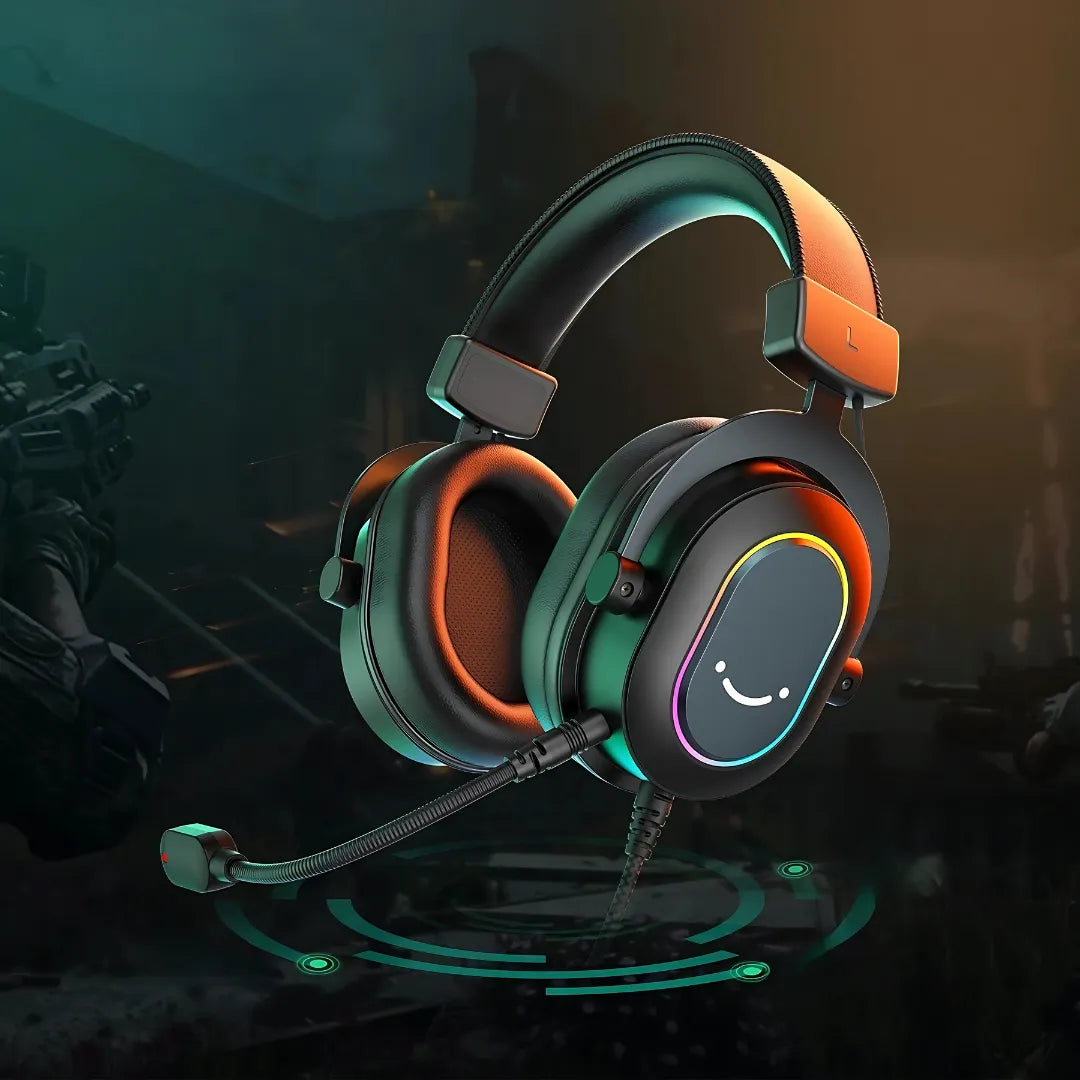 FIFINE H6 Gaming Headset with 7.1 Surround Sound and RGB Flow