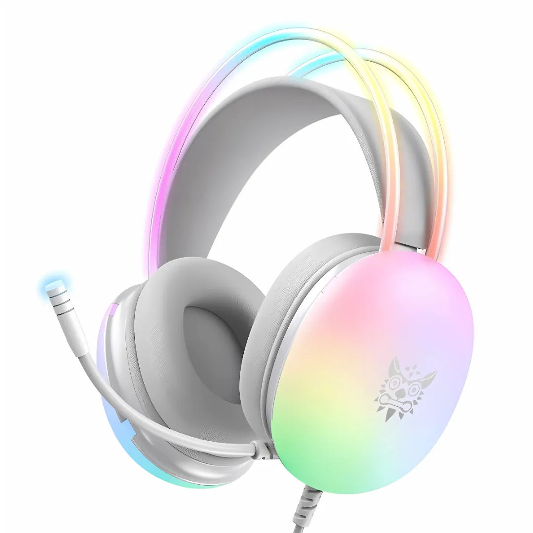 Pink Pro Wired Gaming Headset with LED Lights – Compatible with PS4, PC and Laptop