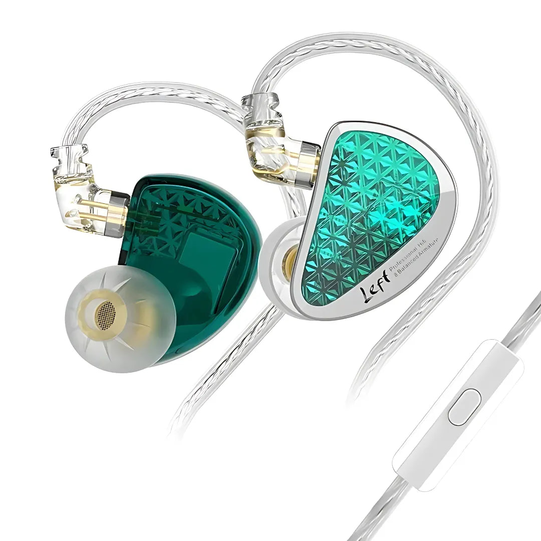 KZ16 PRO HiFi Earphones with 16 Balanced Armature Drivers and Silver-Plated Cable