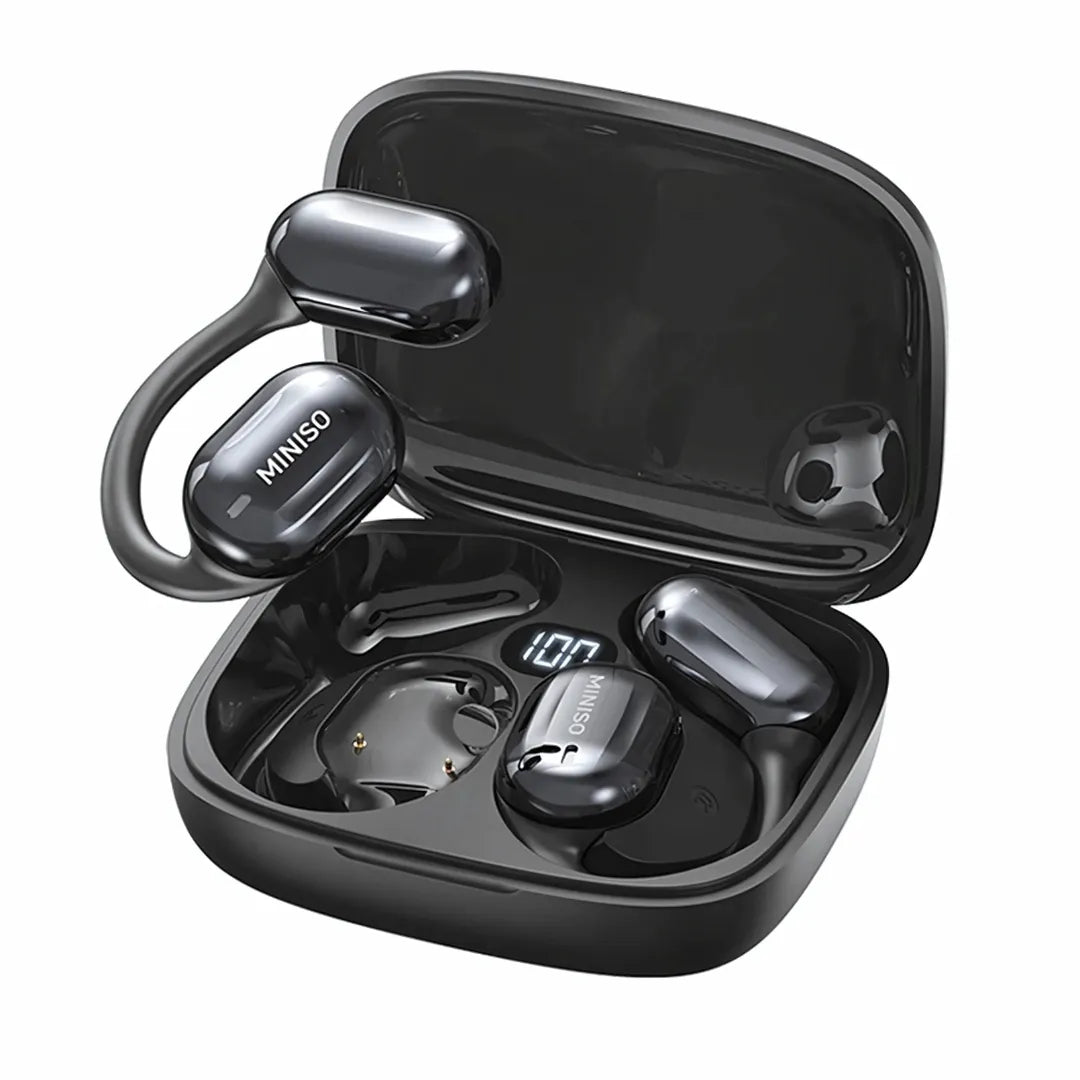 Miniso MS162 Translator Earbuds with Digital Display, Air Conduction and Instant Translation