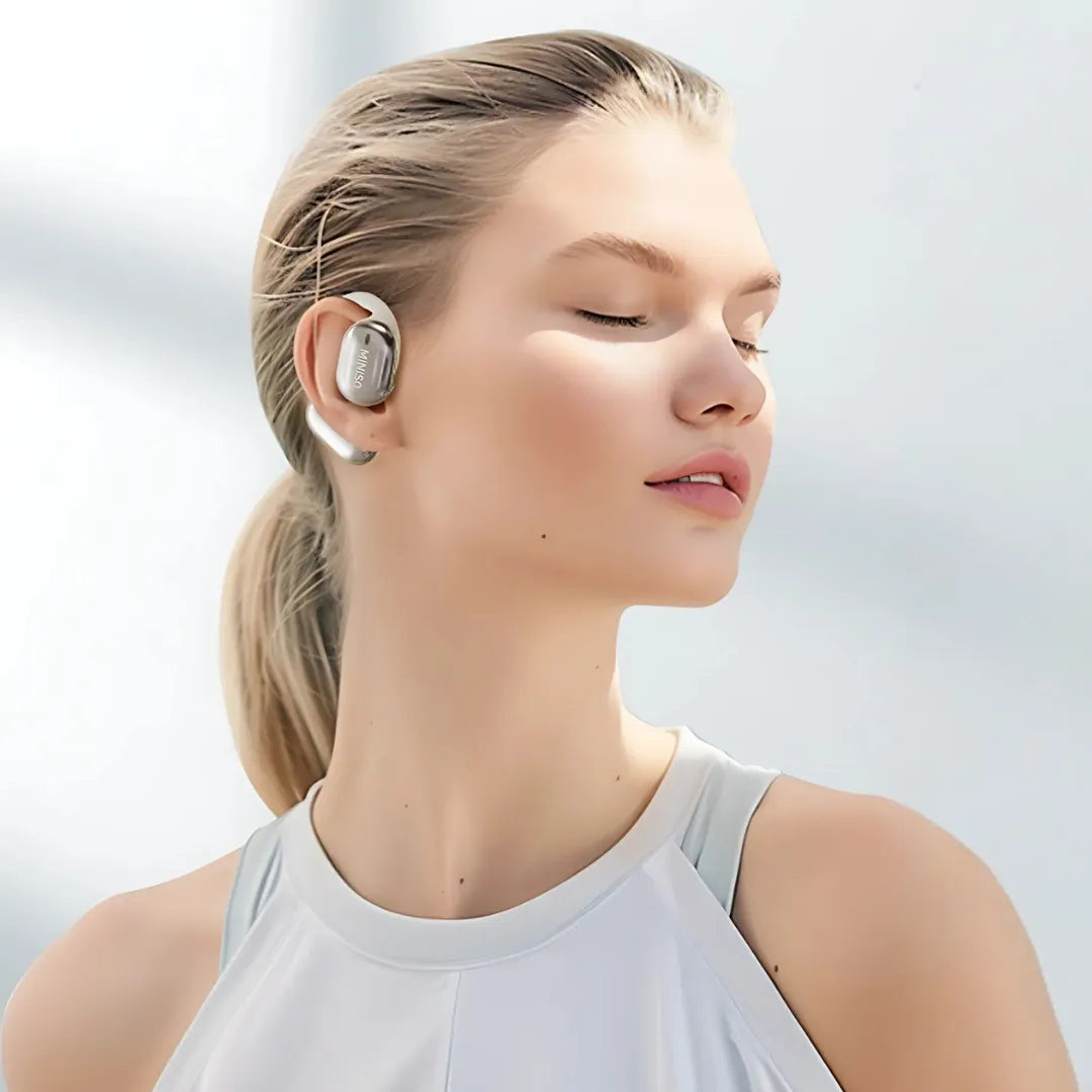 Miniso MS162 Translator Earbuds with Digital Display, Air Conduction and Instant Translation