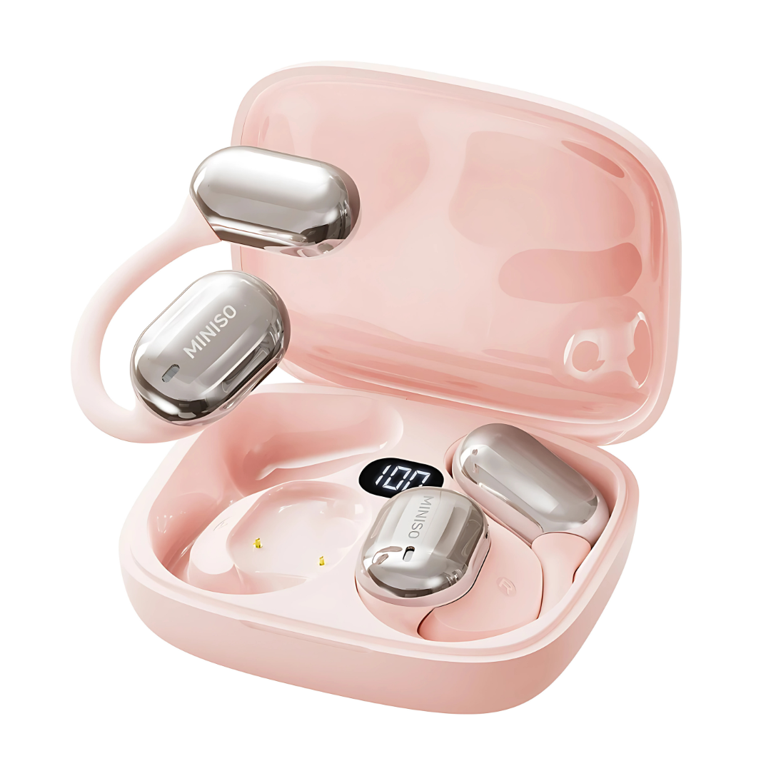 Miniso MS162 Translator Earbuds with Digital Display, Air Conduction and Instant Translation
