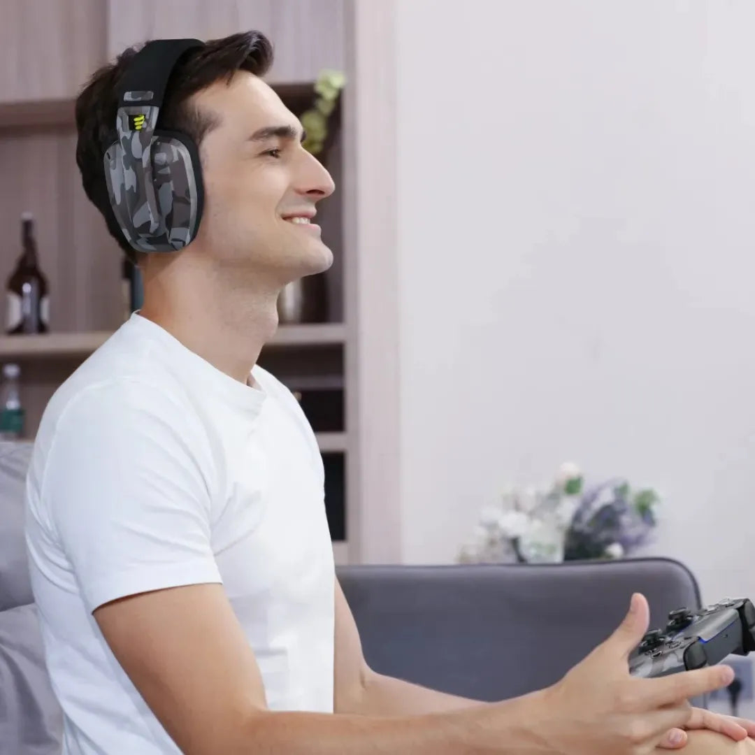 Wireless Gaming Headset Binnune BW06 with Dual Mode, 50mm Drivers and 63h Battery Life
